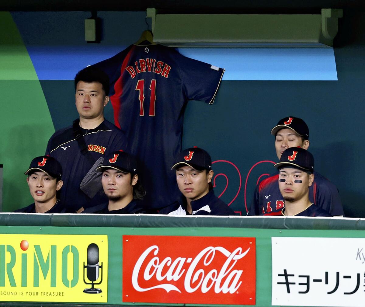 WBC:ダルビッシュ有のユニホームが侍のベンチに…事前合宿に