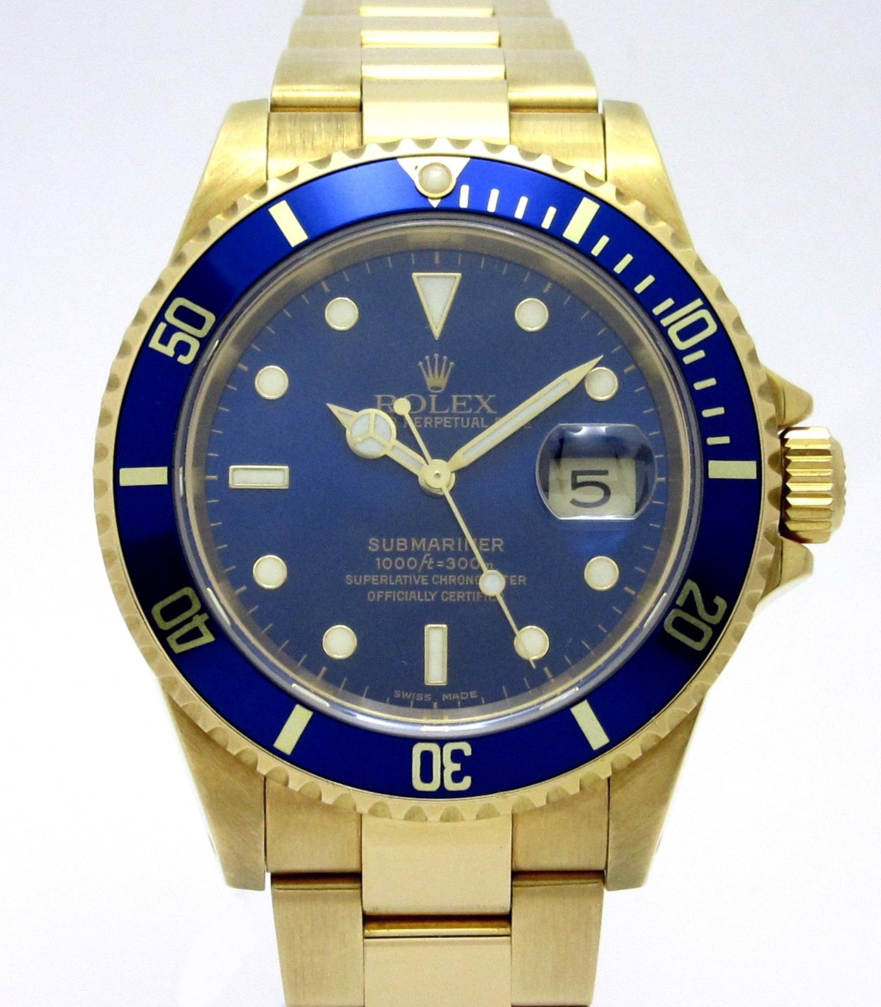 ロレックス ROLEX ”青サブ サブマリーナ Ref-16618” P番(2000年) K18YG