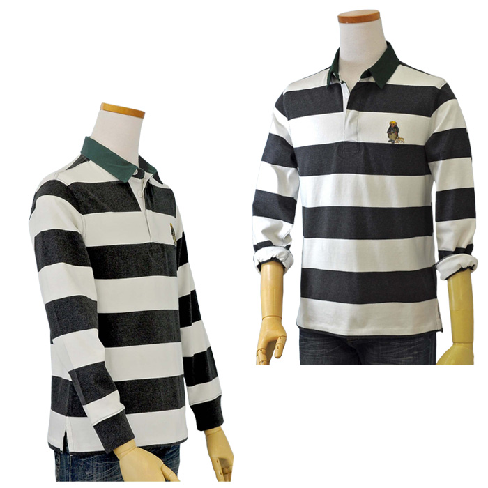 ポロ ラルフローレン ボーイズポロベアボーダーラガーシャツ 長袖 ポロ