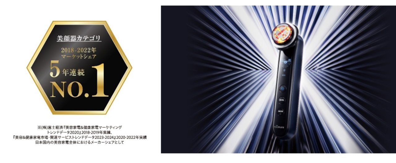 5年連続美顔器マーケットシェアNO.1獲得 | ヤーマン株式会社