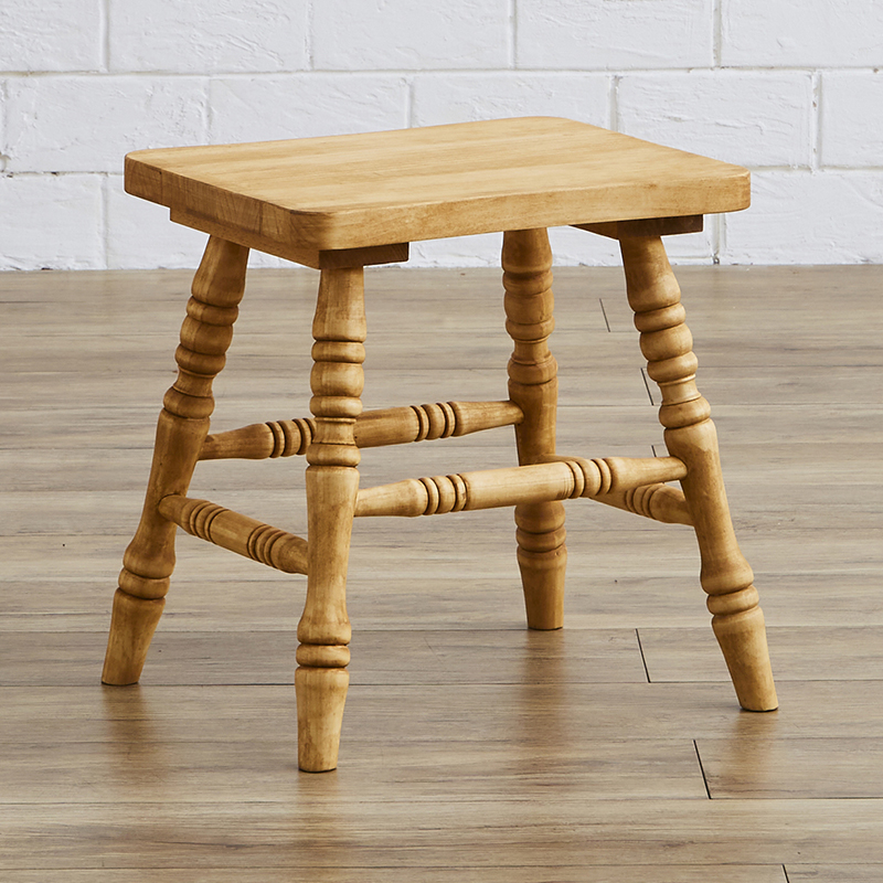 ダイニングチェア スツール 木製 四角 ロースツール 花台 パイン材