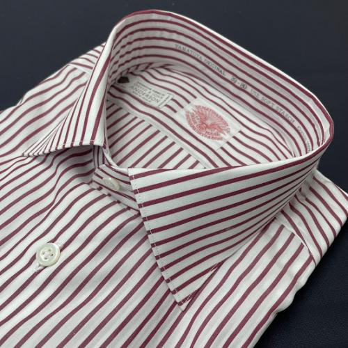 大和屋シャツ店 オンラインストア / ワイドカラー ワインストライプ