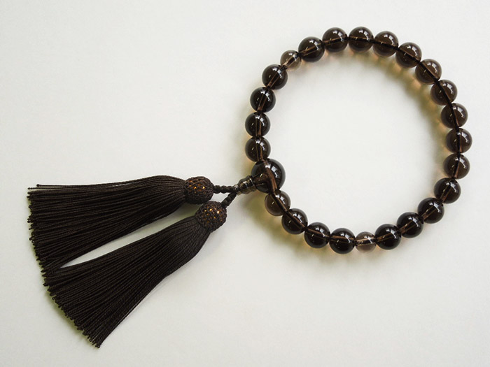 茶水晶四分玉片手数珠焦茶二五房共仕立 お数珠の安田念珠店へ｜総本山