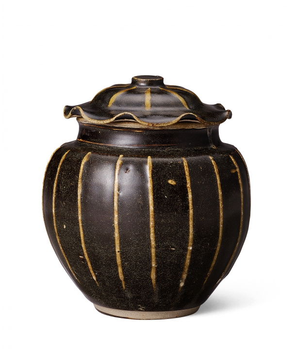 宋耀州窯黑釉堆線蓋罐-宇珍國際藝術| Yu Jen Taipei[雋永典雅]崇德堂