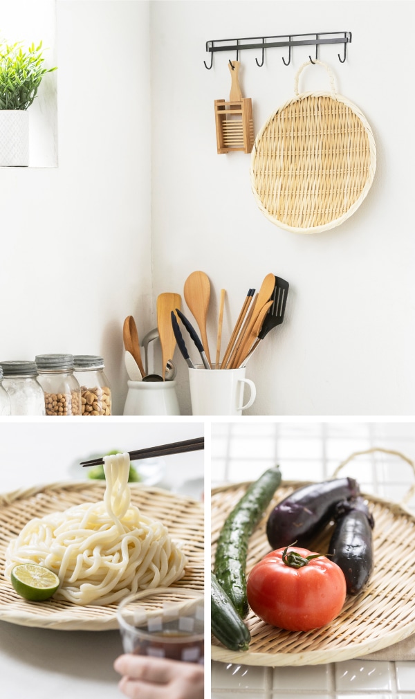 竹ざる 手付き 27cm｜ボウル・ザル・サラダスピナー｜料理家 栗原