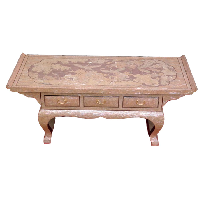 韓国高級螺鈿文机テーブル・鶴松赤図 テーブル・お膳角型 夢市場本店