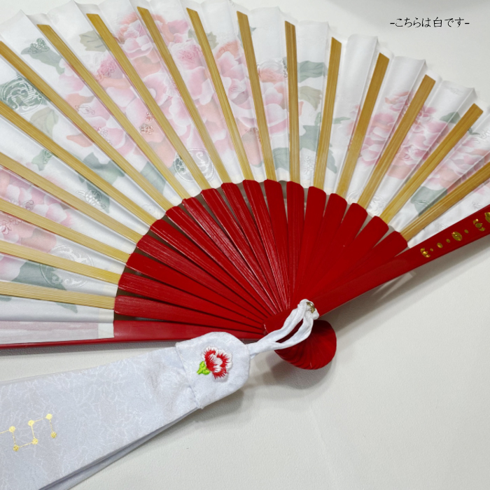 韓国舞踊小物高級牡丹赤扇子(1本) 舞踊用品 夢市場本店【韓国