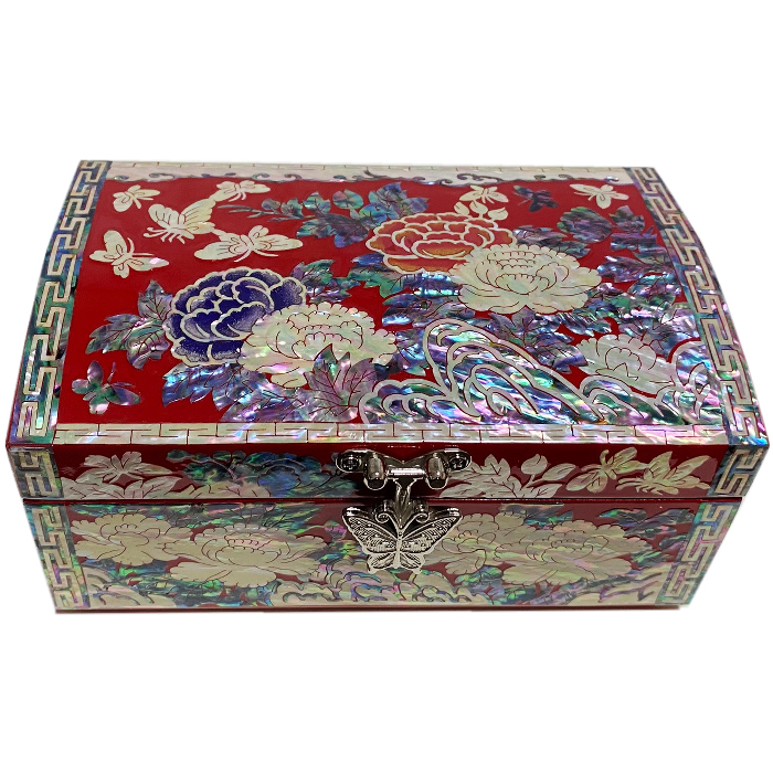 螺鈿の高級ジュエリーボックス・高級螺鈿宝石箱-波花蝶 名刺入・小物