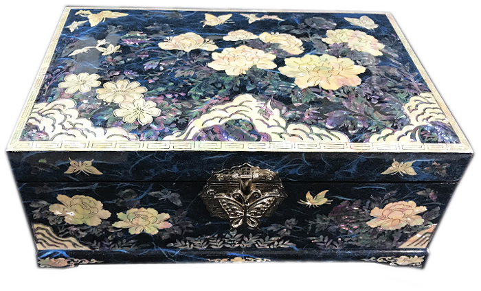 螺鈿の高級ジュエリーボックス・高級螺鈿宝石箱-青旬 名刺入・小物入れ