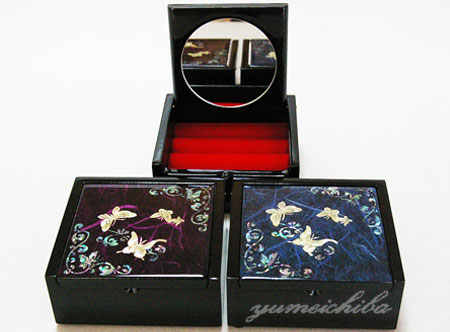 韓国 韓国螺鈿 螺鈿漆器 螺鈿 高級 螺鈿 細工 宝石箱 花 蝶 ジュエリー