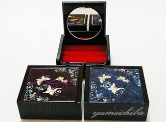 韓国 韓国螺鈿 螺鈿漆器 螺鈿 高級 螺鈿 細工 宝石箱 花 蝶 ジュエリー