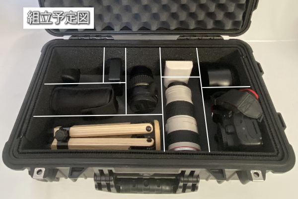 ペリカンケース1510にトレックパックを自作カスタム｜カット手順と収納