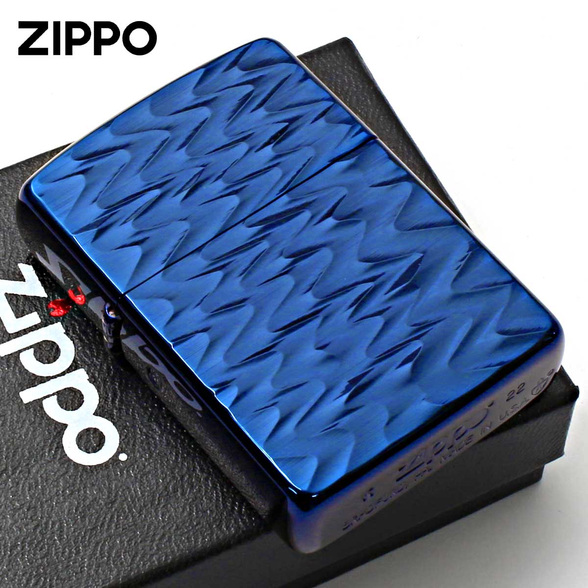 Zippo ジッポー アーマー 彫刻 RIP 模様 両面加工 チタニューム