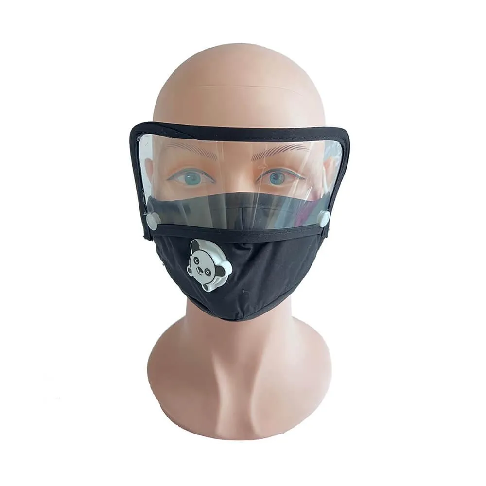 Reusable Washable Cloth Face Mask W/ Removable Eye Shield Cover +