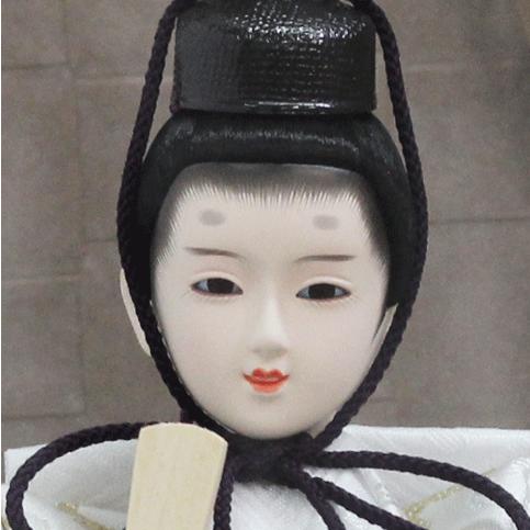 おしゃれな雛人形/豊久作 真凛親王 モカ塗 円型丸型アクリルケース飾り