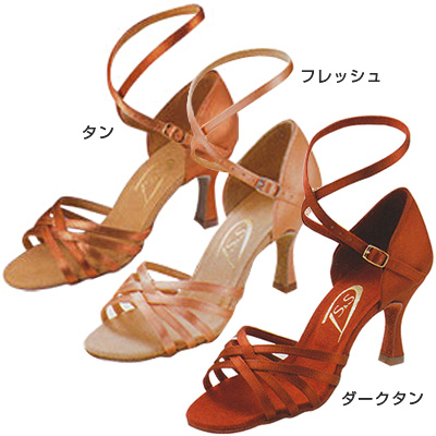 サテンの女性ダンスシューズ・ 【ラテンシューズ】 ダンスブティック
