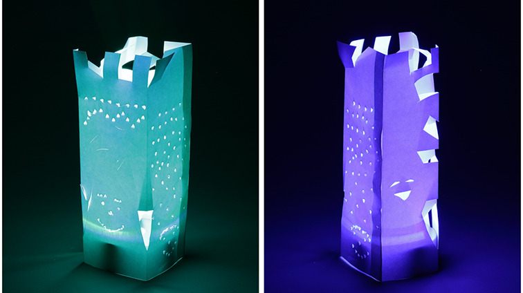 紙から生まれるすてきな明かり ☆｜5・6年生の作品｜みんなの図工