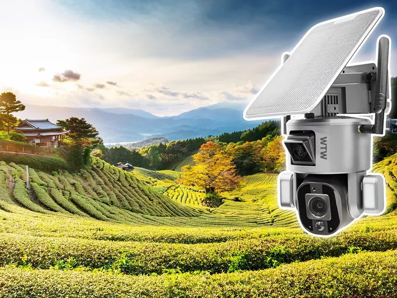 4K 800万画素 4G・Wi-F 光学10倍ズーム ソーラーPTZ 防犯灯カメラ WTW