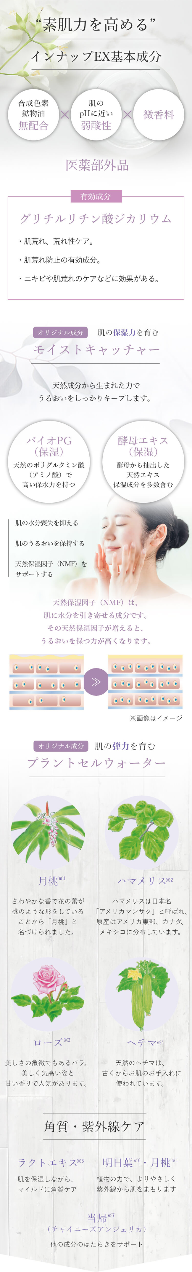 インナップEX モイスチャーローション MD｜スキンケア・メイク化粧品の