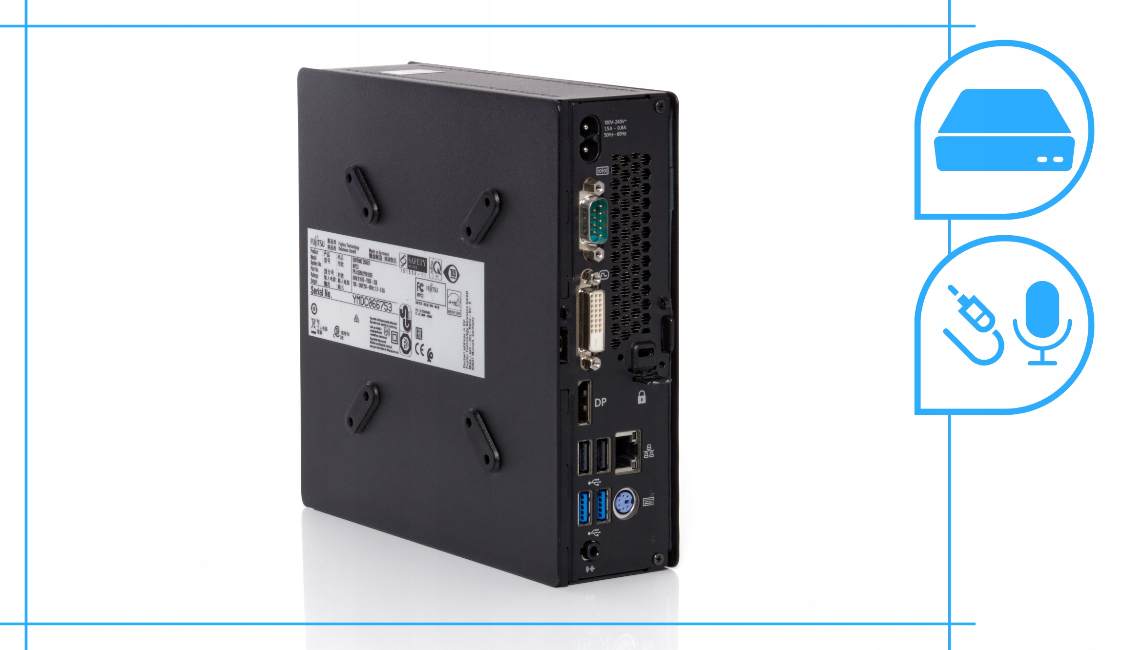 Fujitsu Esprimo Q556/2 Intel Core i5 16GB DDR4 512GB SSD Windows