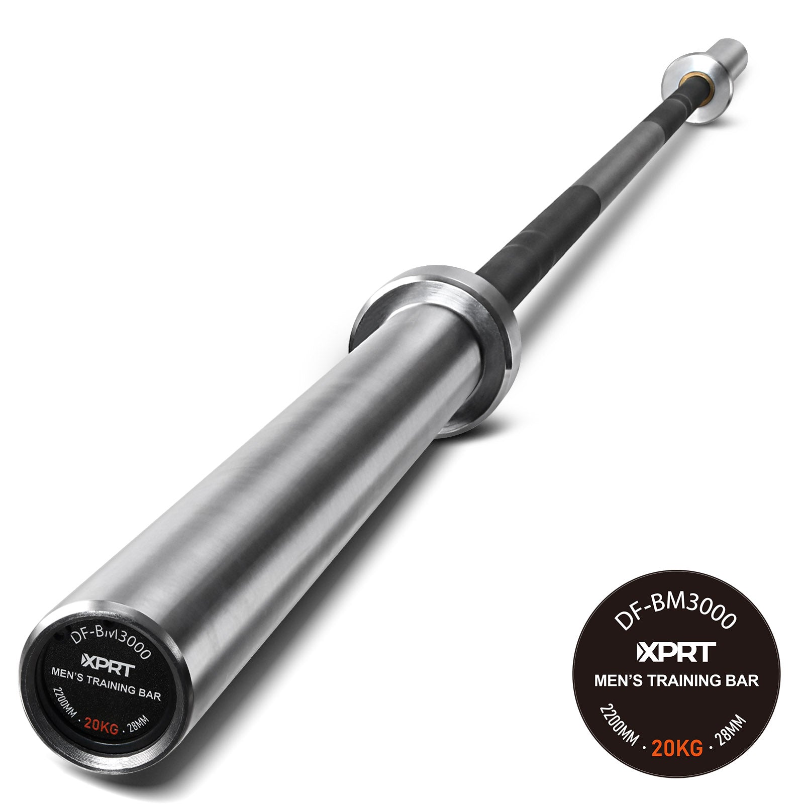 XPRT Fitness Olympic Men's Training Bar – 20 KG, 28 MM Grip, 200 K