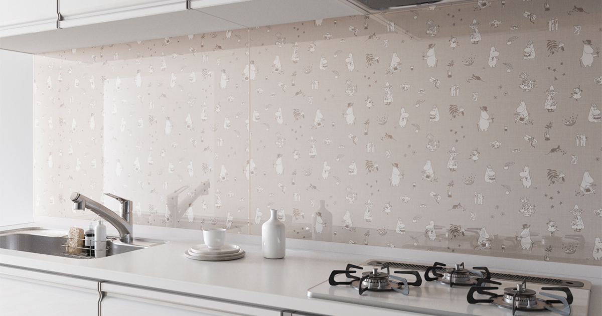 ムーミン柄のホーロー製キッチンパネル | 日経クロステック（xTECH）