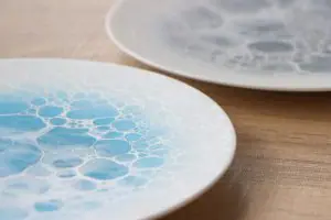 やま平窯の泡シリーズの18cmボウル有田焼 泡 ボウル 18cm blue/gray