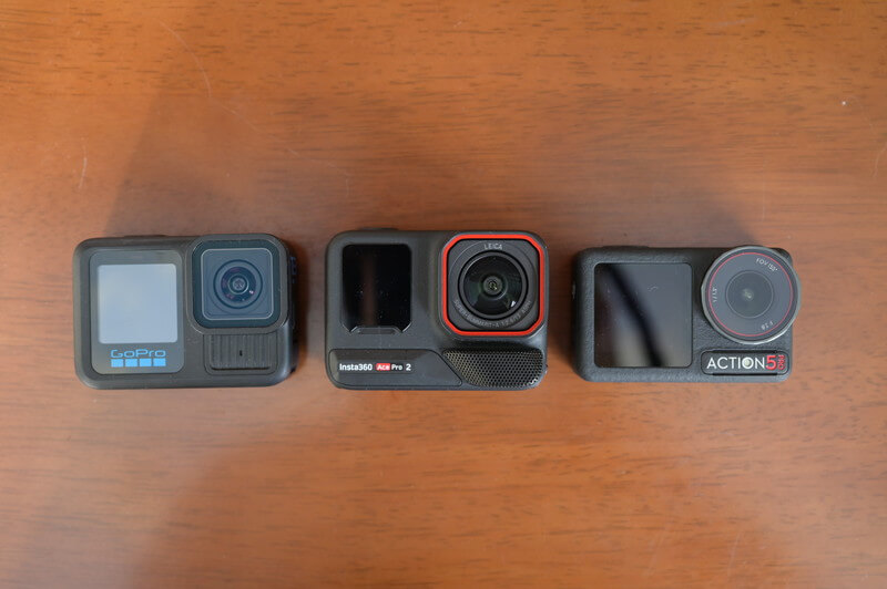 GoPro・Insta360・DJI 3社のアクションカメラ比較【HERO 12 vs Ace Pro