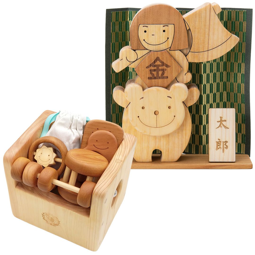 初節句ギフトセット（五月人形） 出産祝いに木のおもちゃ