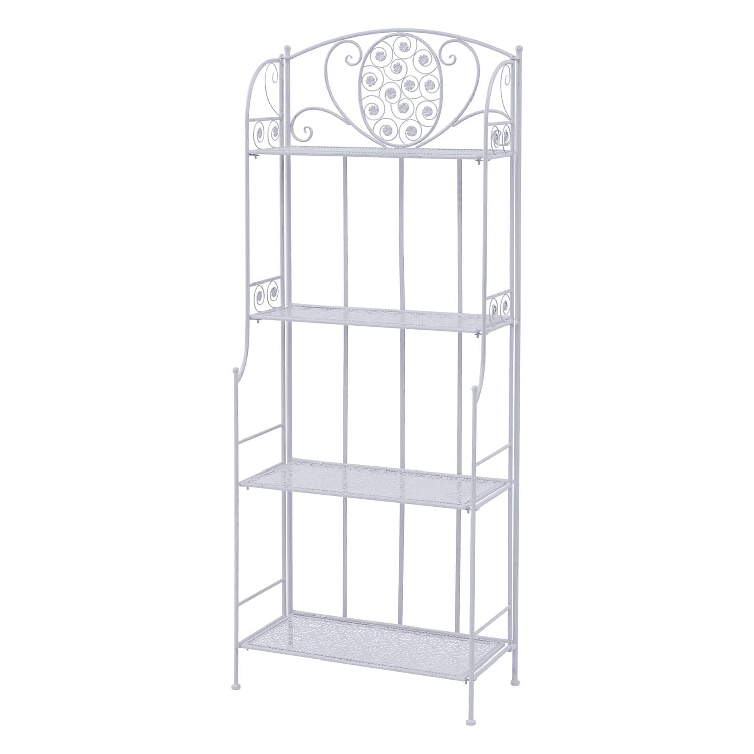 販売終了】アンティーク調 アイアンシェルフ 4段 折りたたみ式 PAAS-4