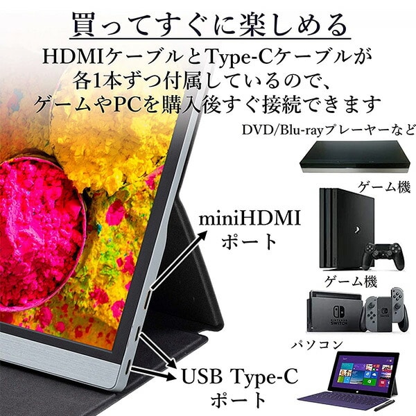 販売終了】13.3インチ モバイルディスプレイ 1080P 日本設計 Type-C