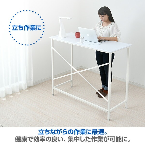 スタンディングデスク コンセント付き 幅120 奥行48 高さ100 FSD-1248E