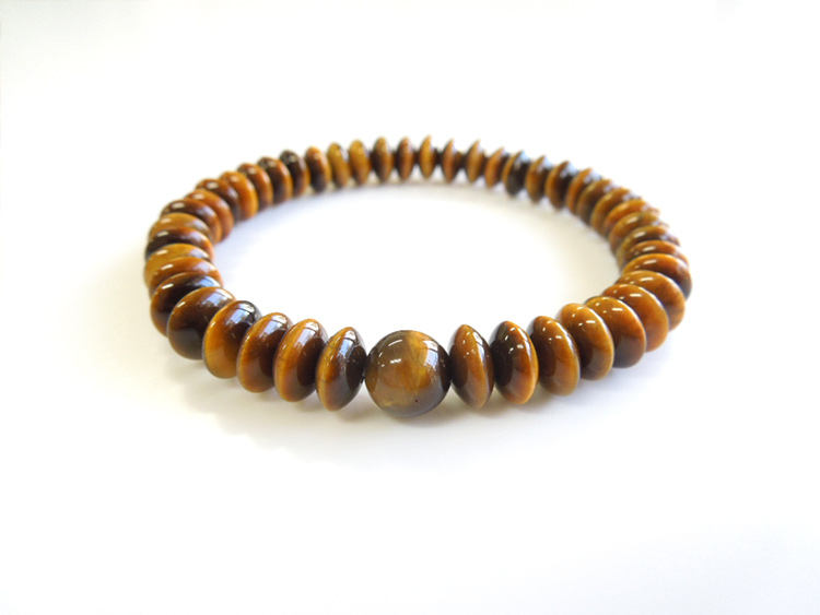 虎目石平玉ブレス 二天無 お数珠の安田念珠店へ｜総本山御用達 安田