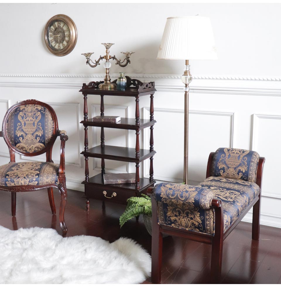 センターテーブル 引出付き 幅127cm｜英国調 アンティーク調｜おしゃれ