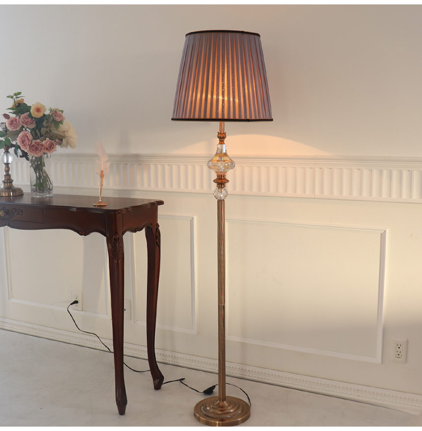 ロココクラシック アンティーク風 フロアランプ パープルブルー