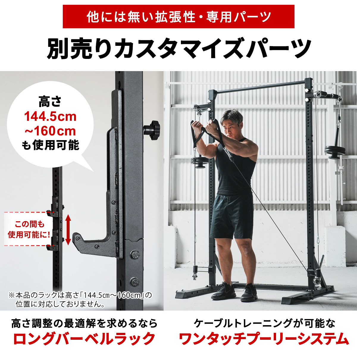 リーディングエッジ ハーフラック 高さ調整可 懸垂マシン LE-HR100V