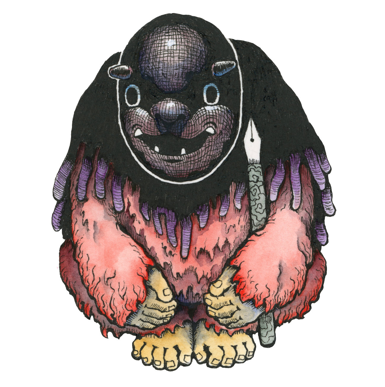 謎の音を立てる妖怪小豆洗い | Yokai Art Shop