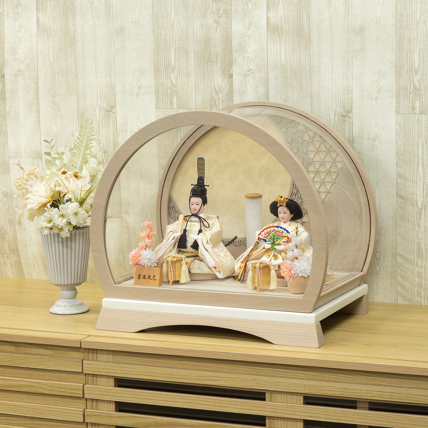 雛人形】ケース入り芥子親王飾り 丸型ケース| 雛人形（ひな人形）・五