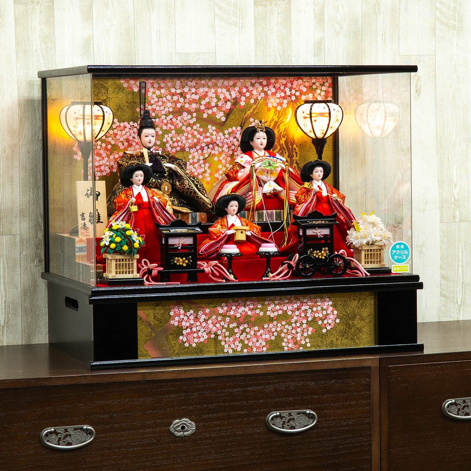 雛人形】ケース入り小三五親王小芥子官女五人飾り | 雛人形（ひな人形