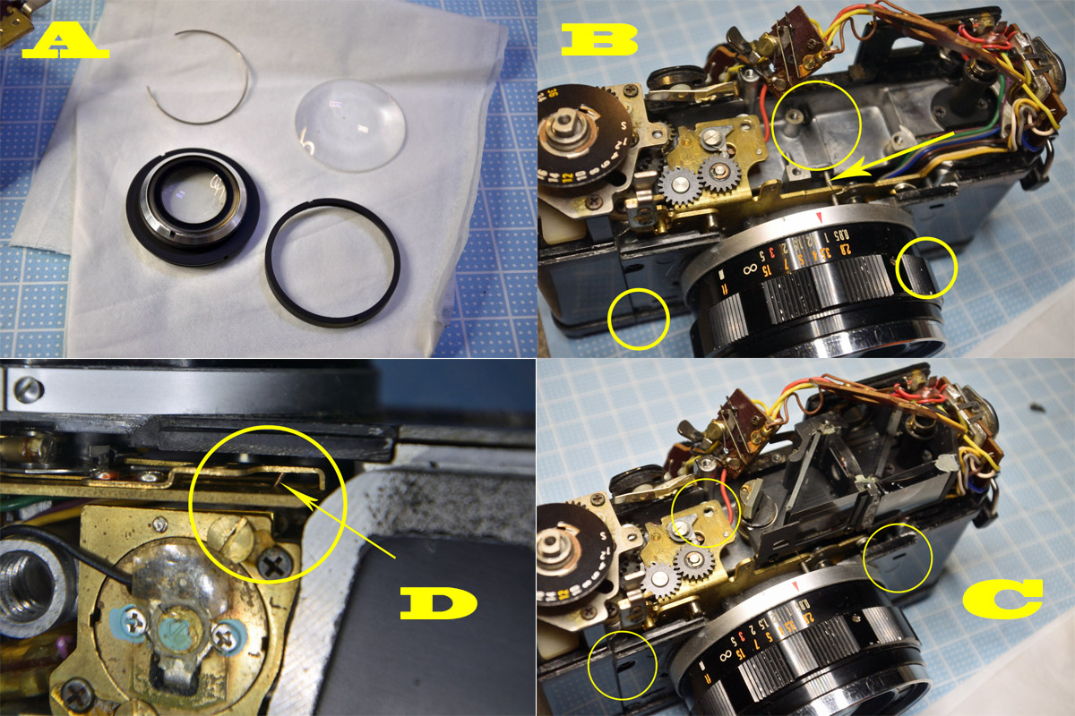 オリンパス 「OLYMPUS 35DC (BC)」分解・清掃・修理・初期型比較