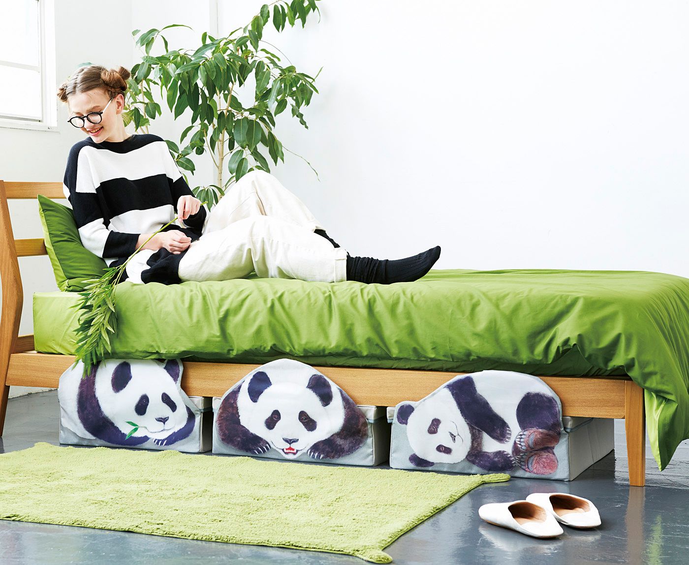 我が家でパンダ親子がこっそりかくれんぼ…「パンダの収納ボックス