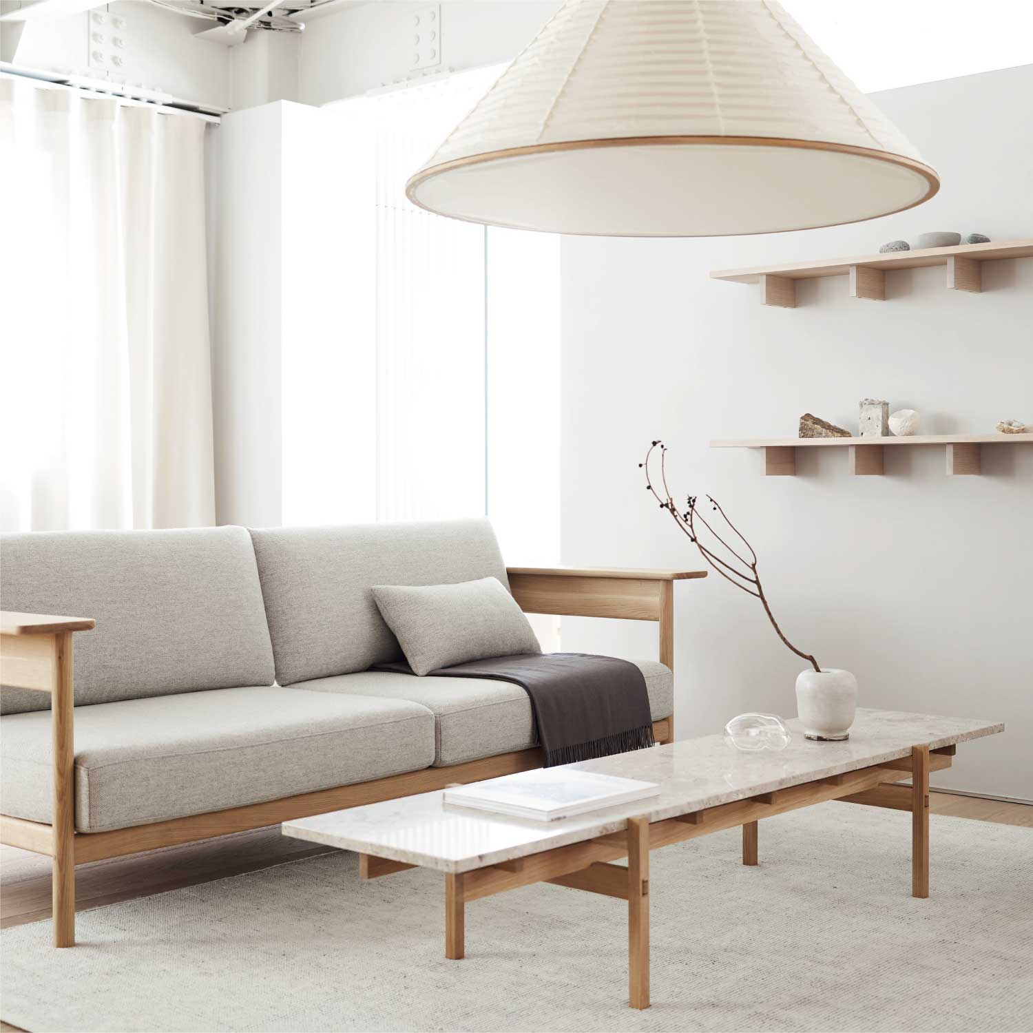 N-CT01 | コーヒーテーブル・大理石天板 | おしゃれな無垢家具の通販