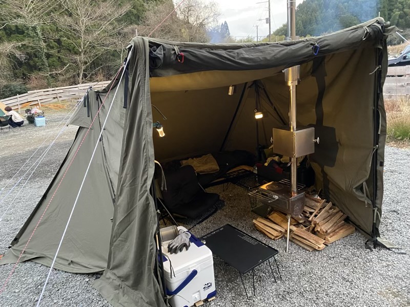 FUTUREFOX FOX-BASE EVO 冬の薪ストキャンプ | ゆきとんブログ