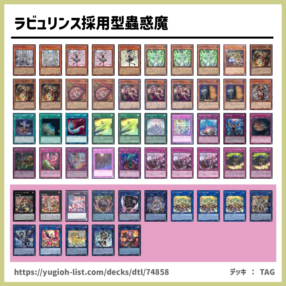 ラビュリンス採用型蟲惑魔遊戯王デッキレシピホール・落とし穴・蟲惑魔