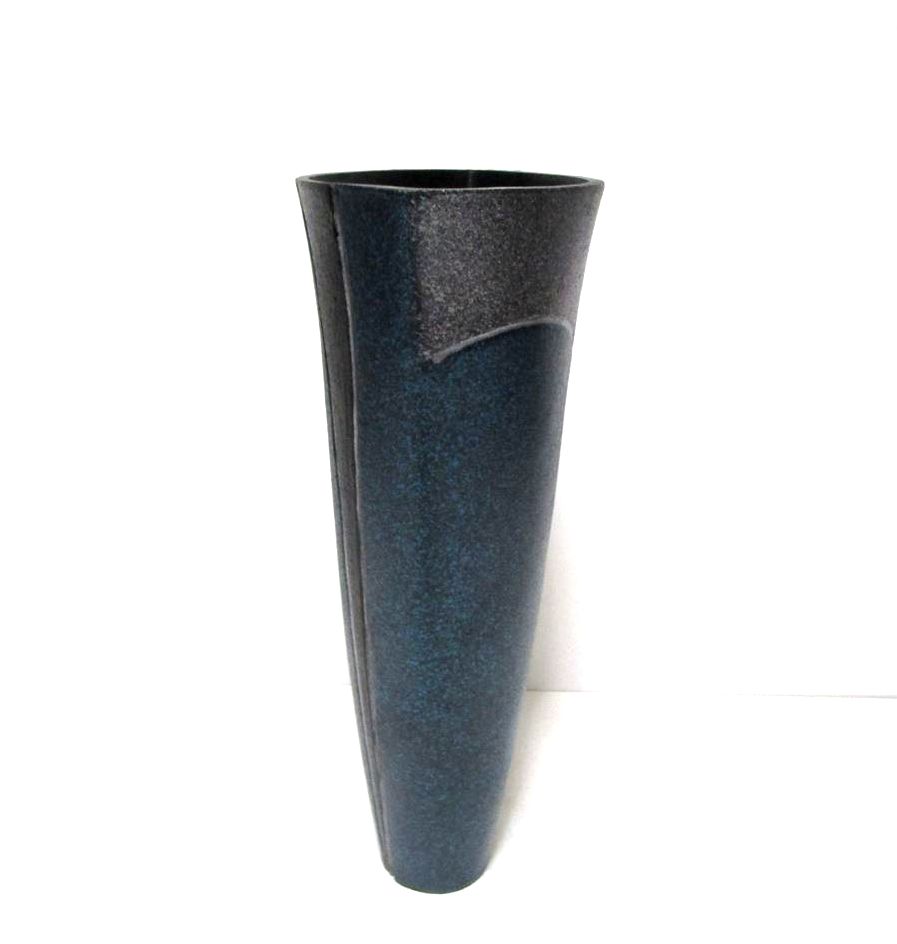 アルミ合金花器 清流 ブルー散らし - 花器ギャラリー 裕器 (ゆうき）