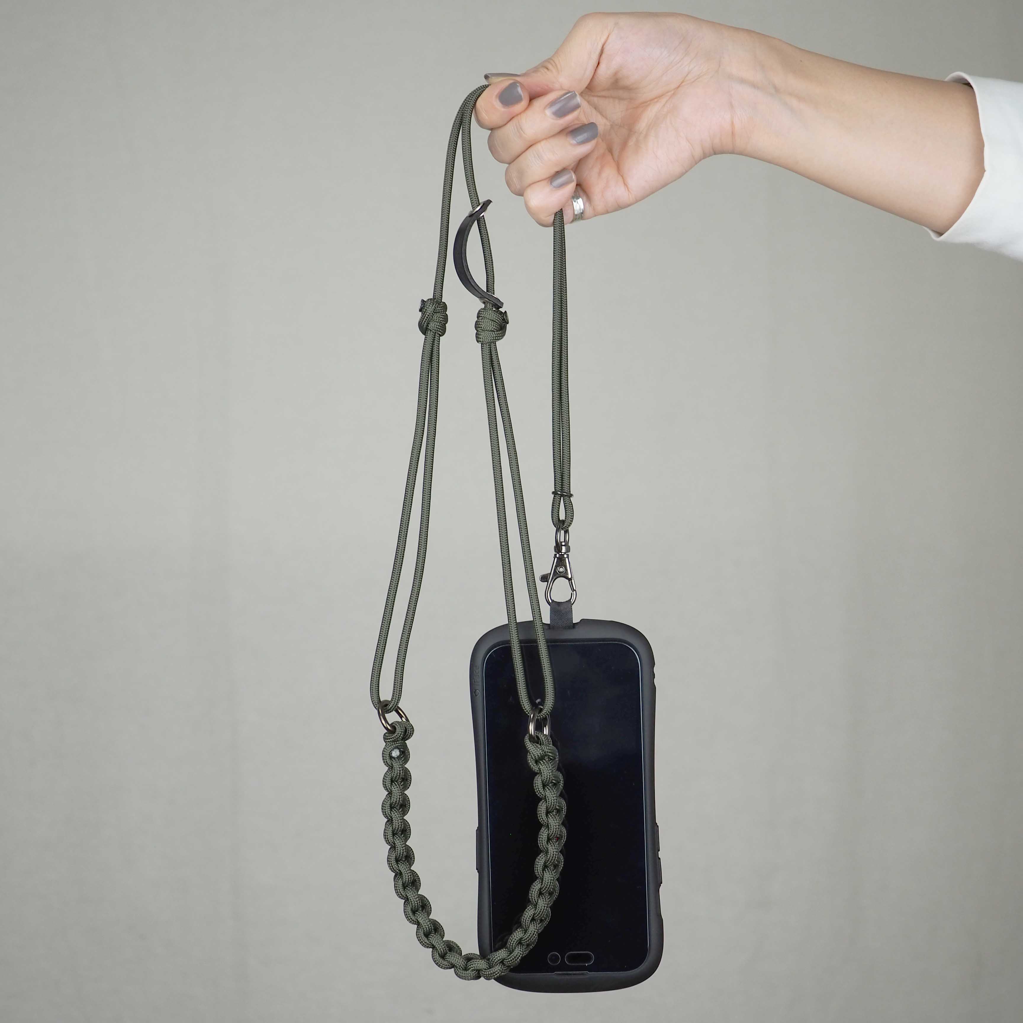 Smartphone Strap -Knot Army-Green- スマホ ショルダー ストラップ
