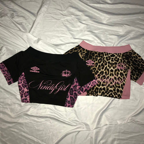 9090girl × umbro Leopard Off Shoulder Tee – YZ