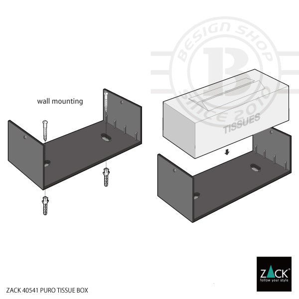 ティッシュボックス｜40541 PURO MB ティッシュケース ティッシュ