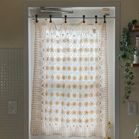 クロシェトップクロス 90×90 手編みレース マルチカバー – Heartful