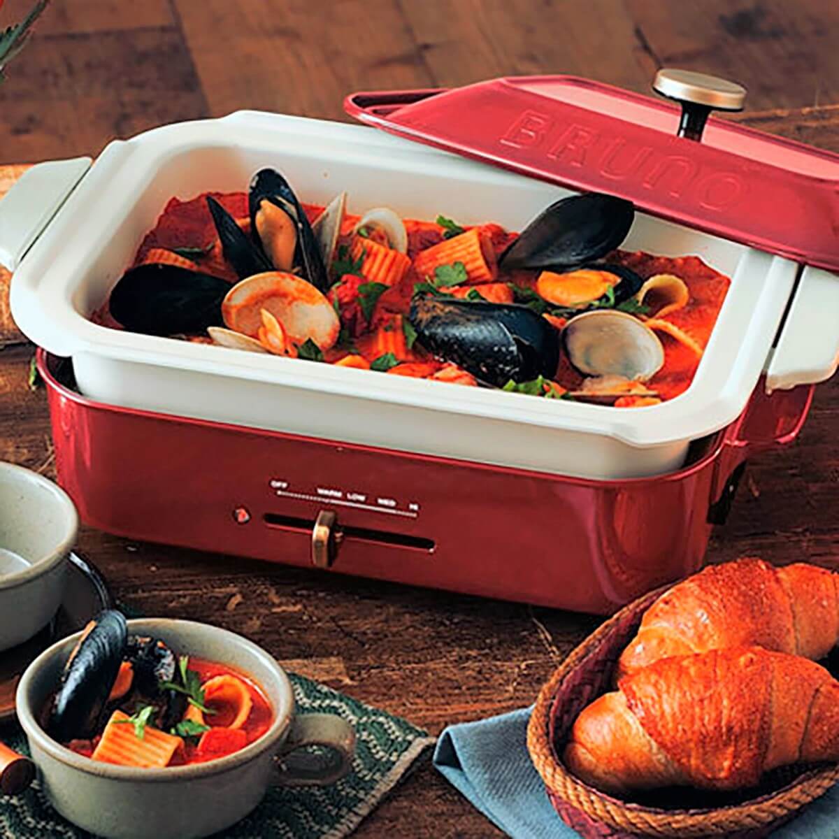 BRUNO/ブルーノ コンパクトホットプレート用セラミックコート鍋